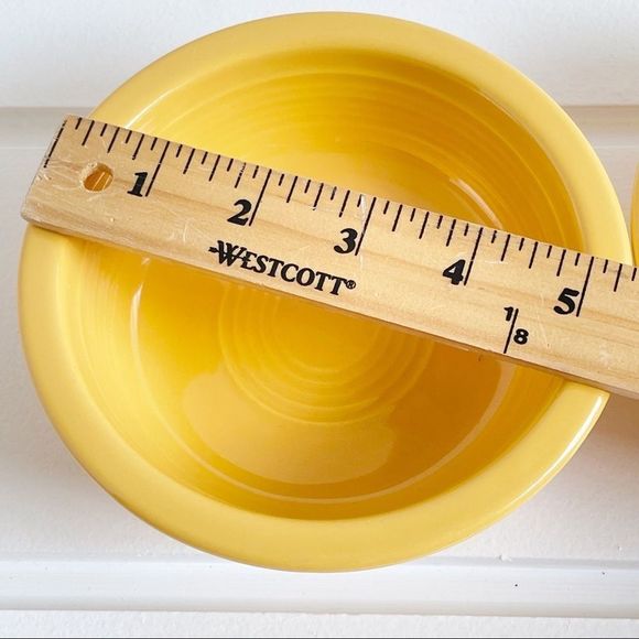 Fiesta Set of 5 1/2” Original Yellow Glaze Fruit Bowls In Retired 1936-1969 - Picture 10 of 10